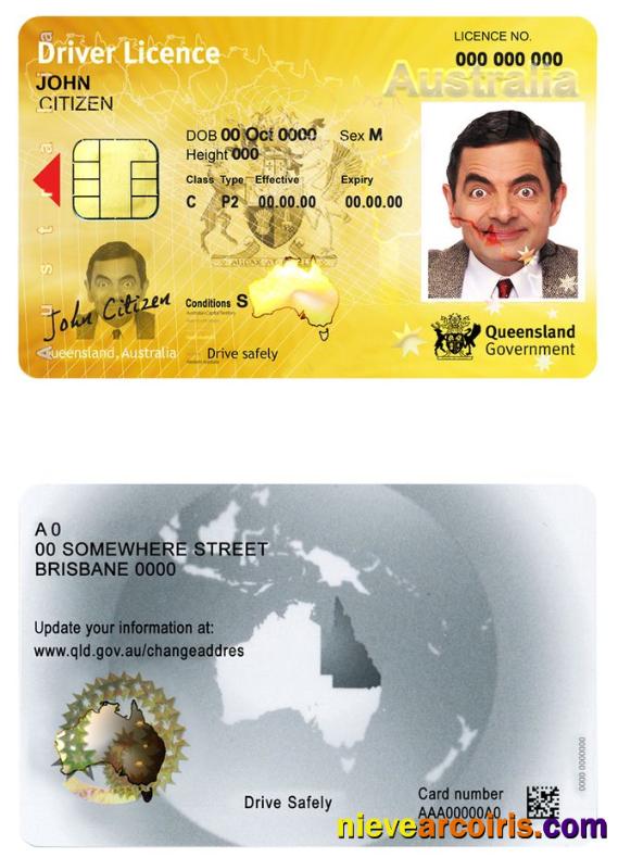 Australia Queensland state driving license